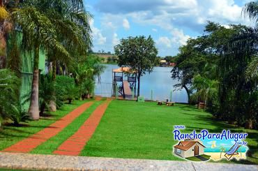 Rancho Morada dos Anjos para Alugar em Miguelopolis - Vista da Piscina para o Píer