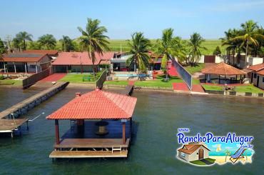 Rancho Aurora para Alugar em Miguelopolis - Vista do Rio para o Rancho