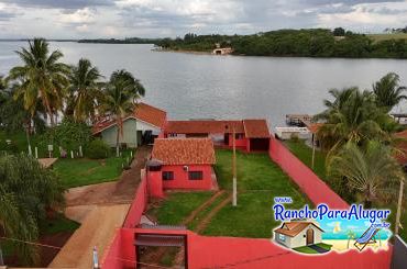 Rancho Recanto do Rio Grande para Alugar em Miguelopolis - Imagens Aérea Frente