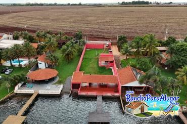 Rancho Recanto do Rio Grande para Alugar em Miguelopolis - Imagens Aérea Geral