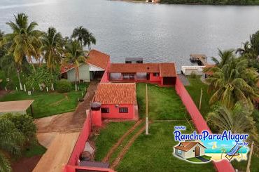 Rancho Recanto do Rio Grande para Alugar em Miguelopolis - Imagens Aérea Frente