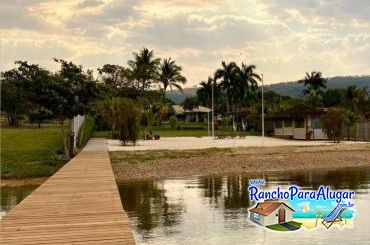 Rancho Prainha para Alugar em Rifaina - Vista do Pier para o Rancho