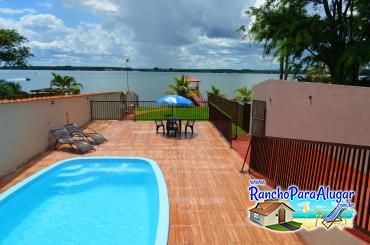 Rancho do Ronaldo para Alugar e à Venda em Miguelopolis - Vista da Varanda para a Piscina