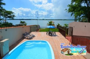 Rancho do Ronaldo para Alugar e à Venda em Miguelopolis - Vista da Varanda para a Piscina