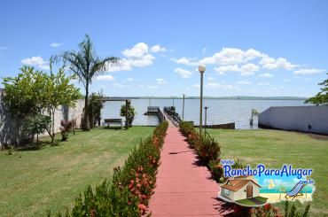 Rancho do Wagnão 1 para Alugar em Miguelopolis - Vista do Quiosque para o Rio Grande