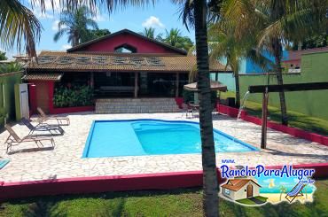 Rancho Giroldo 1 para Alugar em Miguelopolis - Vista da Piscina para a Varanda