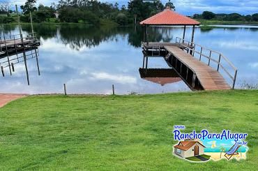 Rancho Natureza para Alugar em Miguelopolis - Vista da Piscina para o Rio